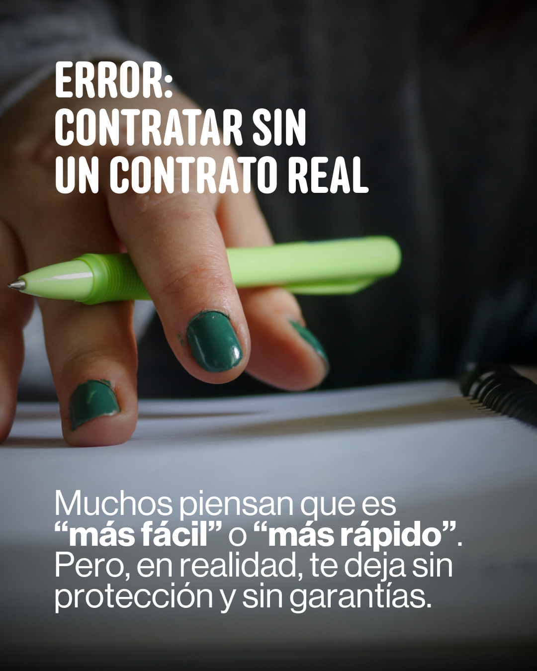 Riesgos de contratar sin contrato y sin protección para la familia